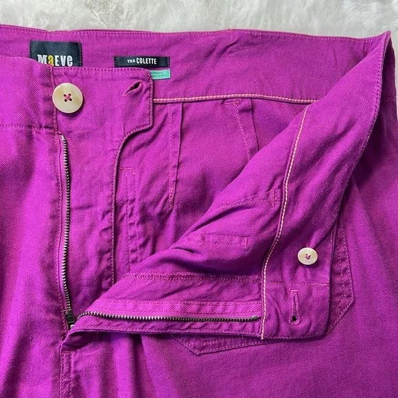 MAEVE ANTHROPOLOGIE The Colette Linen Pants Cropped High Rise Wide Leg Plus 22W - Picture 10 of 17